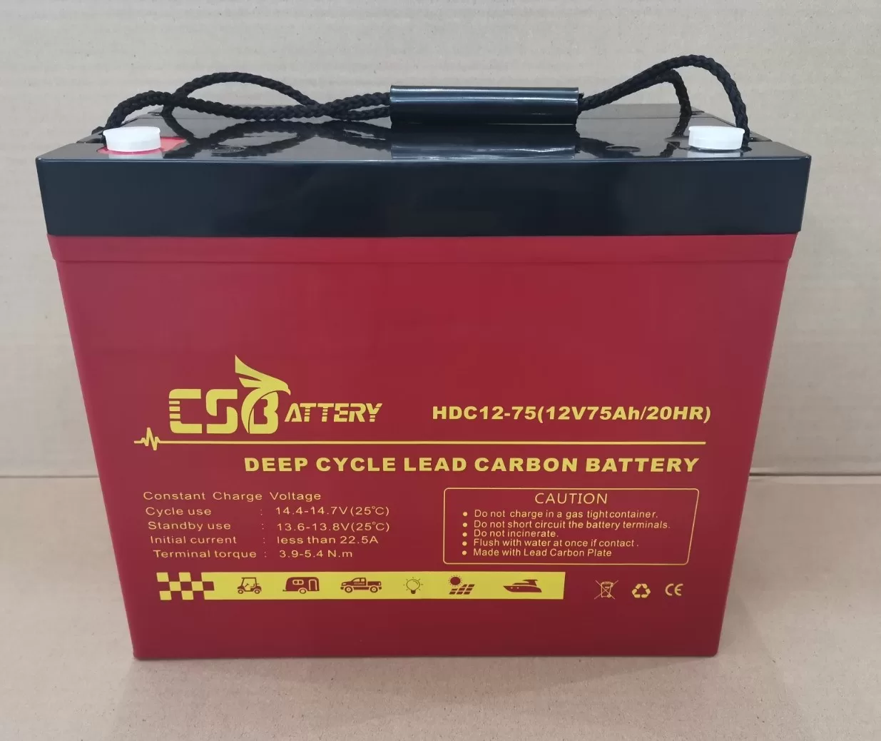 Baterie CS Baterie HDС12V75Ah cu plumb și carbon